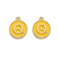 Golden Plated Alloy Enamel Charms