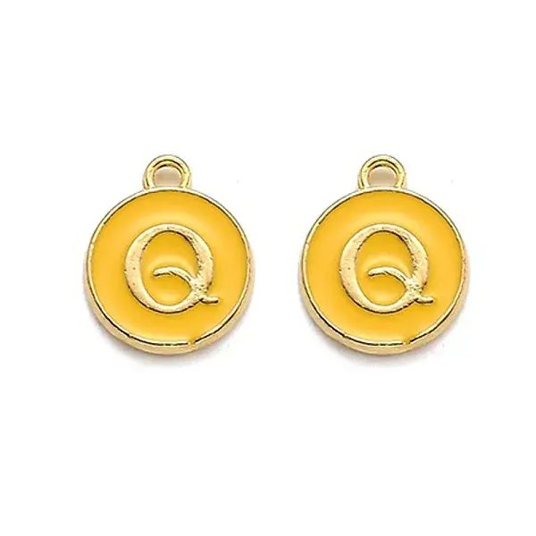 Golden Plated Alloy Enamel Charms