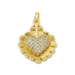 Brass Micro Pave Cubic Zirconia Pendants