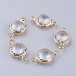 Golden Tone Brass Glass Links connectors