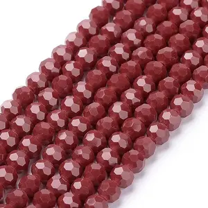 Faceted(32 Facets) Glass Beads Strands