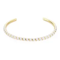 Twisted Brass Enamel Cuff Bangle