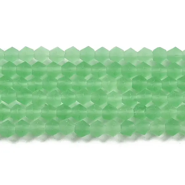 Imitate Austrian Crystal Frosted Glass Beads Strands