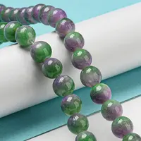 Dyed Natural White Jade Beads Strands