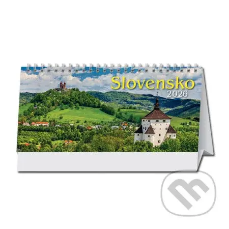 Stolový kalendár Slovensko 2026 (riadkový)