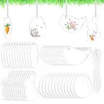 1 Set Transparent Acrylic Blank Big Pendants Decoration