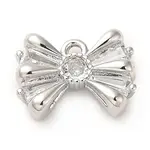 Brass Micro Pave Clear Cubic Zirconia Pendants