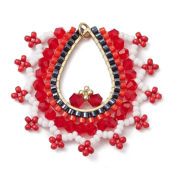 Glass Seed Beads Big Pendants