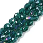 Transparent Electroplate Glass Beads Strands