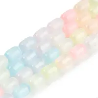 Macaron Color Natural Selenite Beads Strands