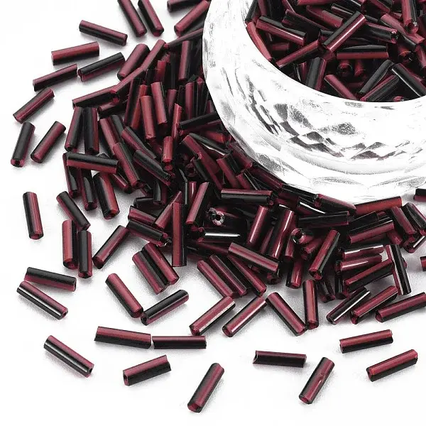 Opaque Colours Two Tone Seed Glass Bugle Beads