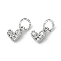 Rack Plating Brass Micro Pave Cubic Zirconia Pendants