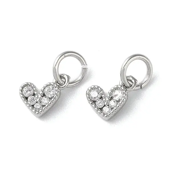 Rack Plating Brass Micro Pave Cubic Zirconia Pendants