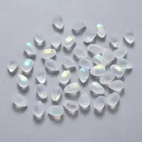 Transparent Spray Painted Glass Charms
