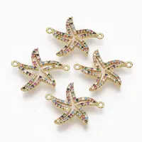 Brass Micro Pave Cubic ZirconiaLinks Connectors