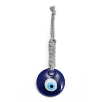 Flat Round with Evil Eye Resin Pendant Decorations