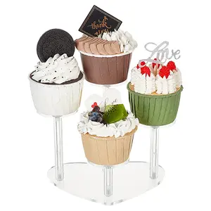 1 Set Round Acrylic Model Toy Display Risers