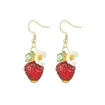 Strawberry Glass Dangle Earrings