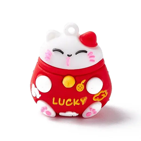 PVC Cartoon Lucky Cat Doll Pendants