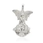 Silver Color Plated Brass Hollow Round Cage Pendants