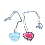 Heart Glass Pendant Necklaces