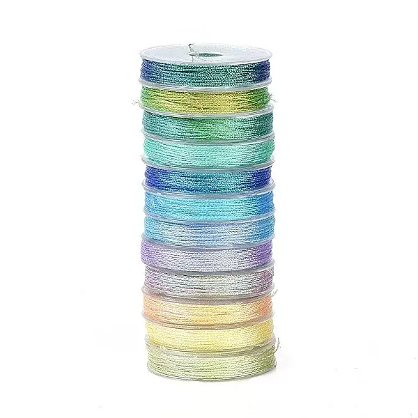 12 Rolls 12 Colors 6-Ply PET Polyester Cord