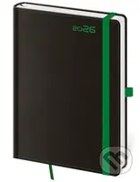 Týdenní diář 2026 B6 Black Green s poutkem