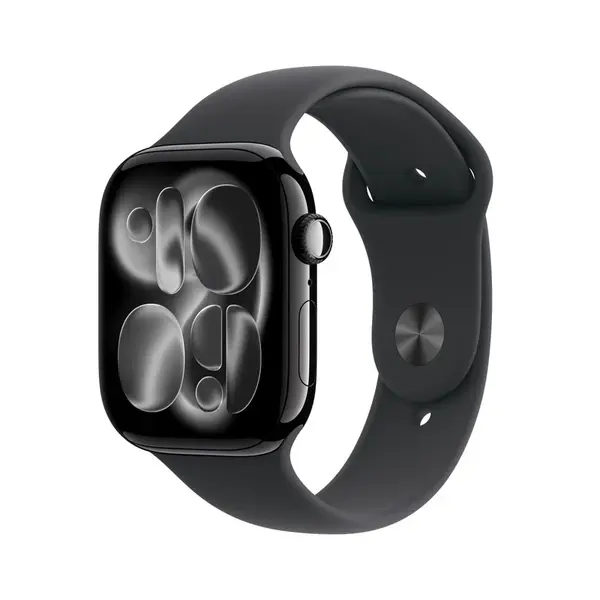 Apple Watch S11 Cell - 46mm Sport Band klavírně černé/černé S/M