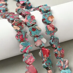 Dyed Synthetic Imperial Jasper Beads Strands