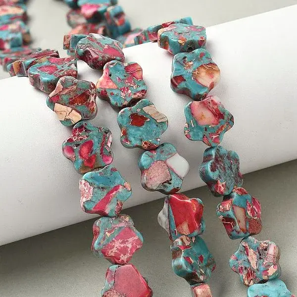 Dyed Synthetic Imperial Jasper Beads Strands