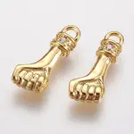 Brass Micro Pave Cubic Zirconia Pendants