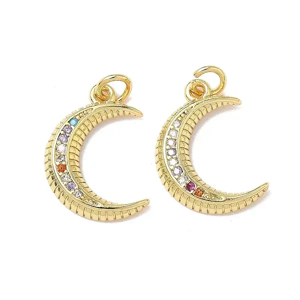 Brass Micro Pave Cubic Zirconia Pendants