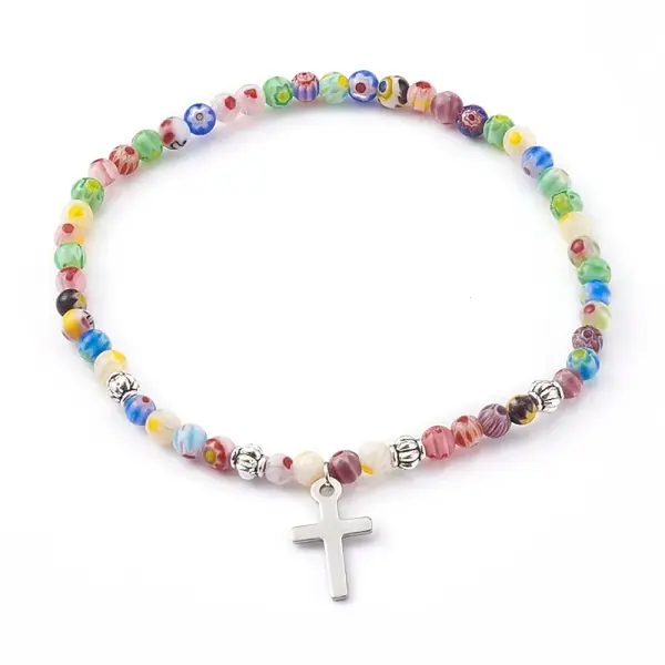 304 Stainless Steel Charm Stretch Bracelets