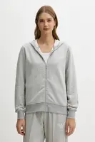 Mikina Emporio Armani Underwear dámská, šedá barva, s kapucí, melanžová, EW000392 AF15356