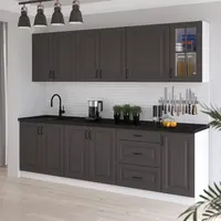Kuchyňská linka 260 cm Stilo 3 Barva korpusu: Bílá, Barva dvířek: Grafit