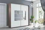 Šatní skříň Ska A02 Barva korpusu: Čokoláda, Rozměry: 125 cm, Dveře: Bílé