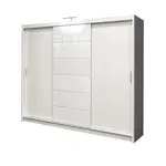 Šatní skříň Malibu Barva korpusu: Bílá