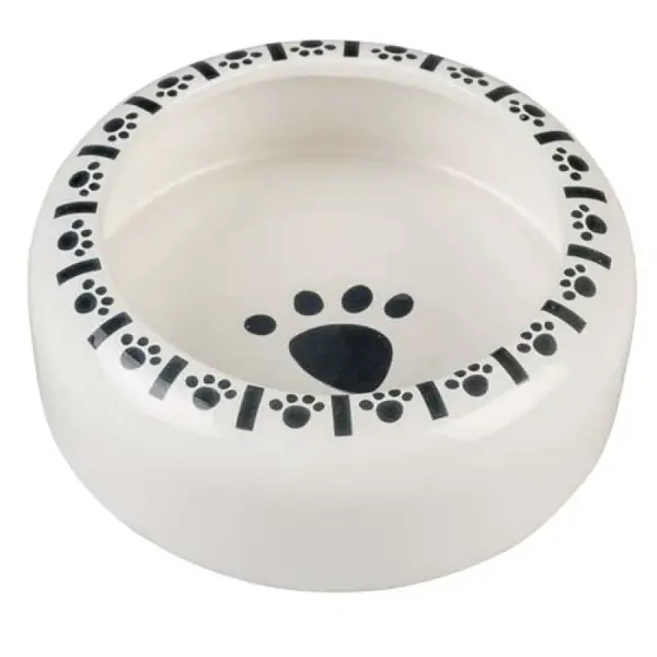 DUVO+ Zaoblená keramická miska s labkami pre hlodavce L 750ml/16x16x6cm