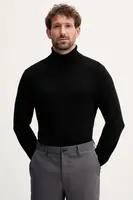 Svetr Lindbergh pánský, černá barva, s golfem, 30-80094