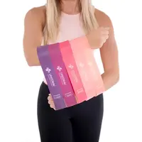 Odporové posilovací gumy růžové, sada 5 ks