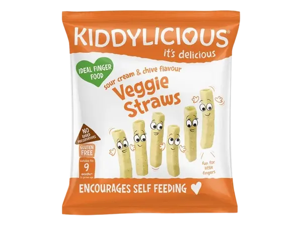 KIDDYLICIOUS Zeleninové tyčinky s príchuťou kyslej smotany a pažítky 12 g