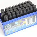 Razící matrice písmen a čísel, sada 36 ks, 10 mm - SATRA