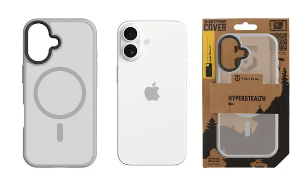 Zadní kryt Tactical MagForce Hyperstealth pro Apple iPhone 17, světle šedá