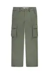 Dětské kalhoty Levi's 578 BAGGY FIT CARGO PANTS zelená barva, 9EN809