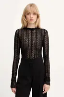 Halenka MAX&Co. dámská, černá barva, hladká, 2526946013200