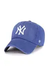 Džínová baseballová čepice 47 brand MLB New York Yankees modrá barva, B-LENON17DGS-TB