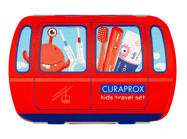 CURAPROX Travel set KIDS červený