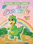 Šťastní dinosauři - Omalovánky, nálepky, panorama (Defekt)
