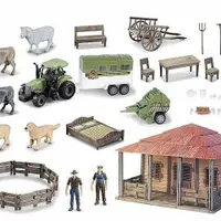 Farma – traktor s přívěsem a zvířátky
