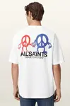 Bavlněné tričko AllSaints BEDFELLOW pánské, bílá barva, s potiskem, M001PD